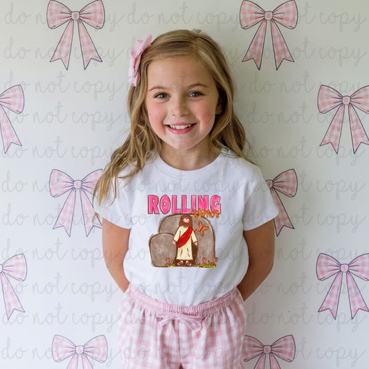 Jesus Rolling Stone DTF Transfer