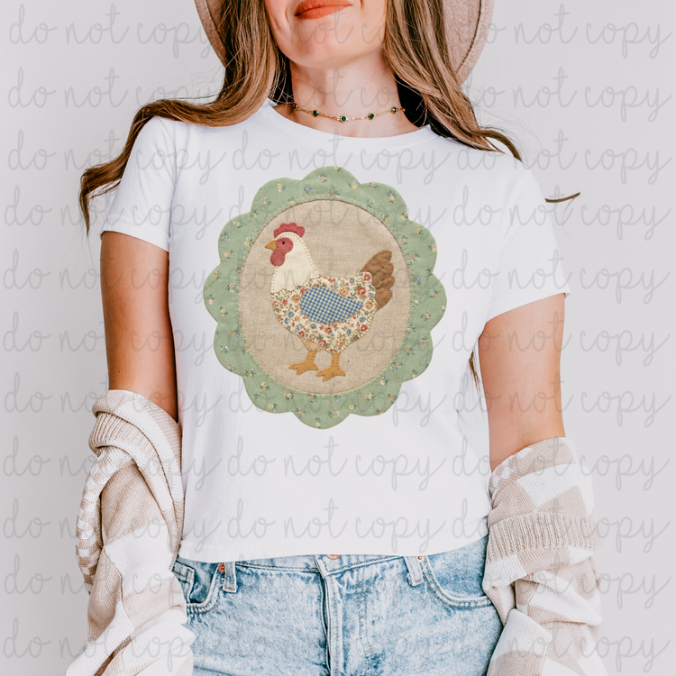 Rooster Patch DTF Transfer