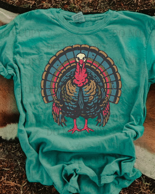 Rustic Turkey DTF Transfer