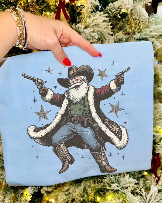 Santa Cowboy DTF Transfer