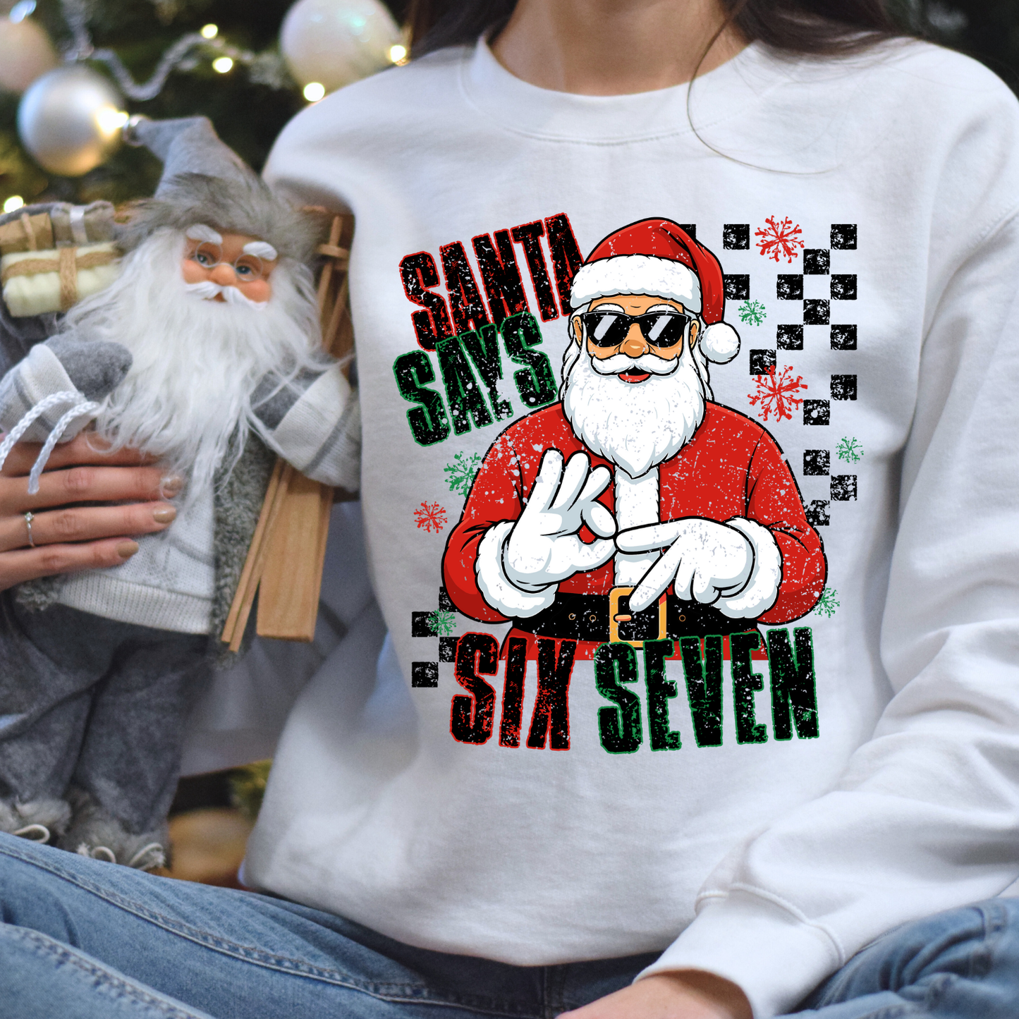 Santa Says Six Seven DTF Transfer