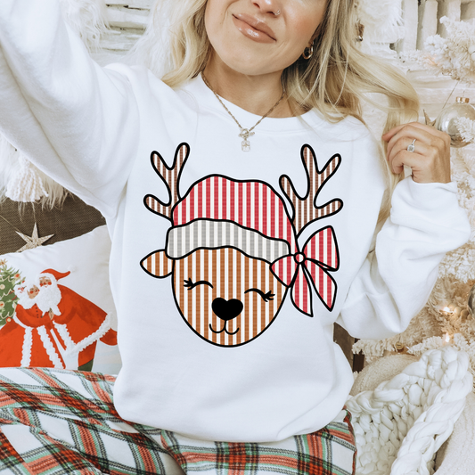 Seersucker Reindeer DTF Transfer