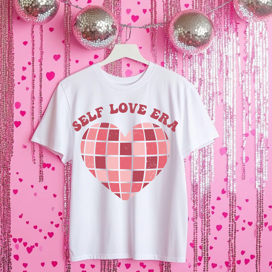 Self Love Era Disco Heart DTF Transfer