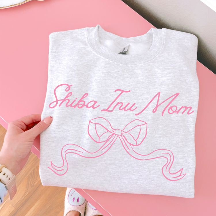 Shiba Inu Mom Pink Coquette DTF Transfer