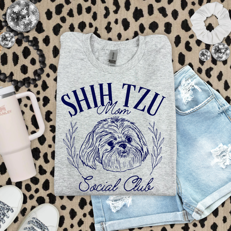 Shih Tzu Mom Social Club DTF Transfer