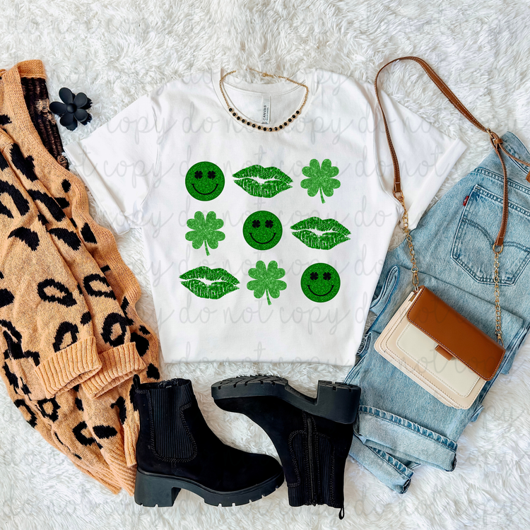 Smile Clover Lips DTF Transfer