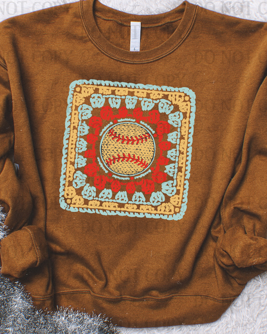 Softball Granny Square DTF Transfer