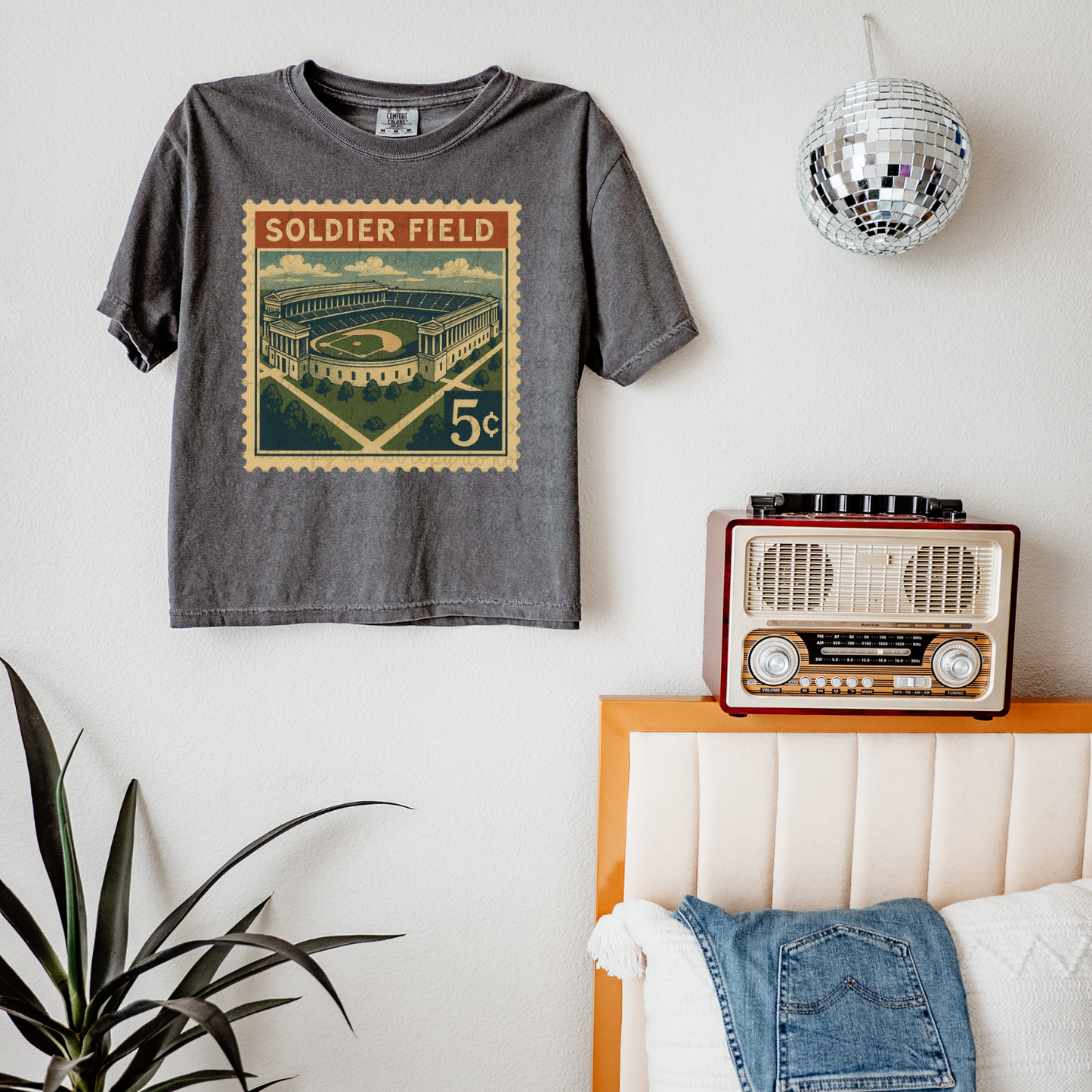 Vintage Stamp Soldier Field DTF Transfer