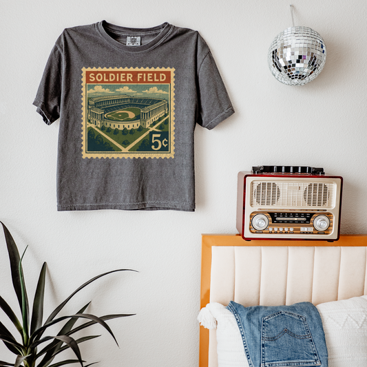 Vintage Stamp Soldier Field DTF Transfer