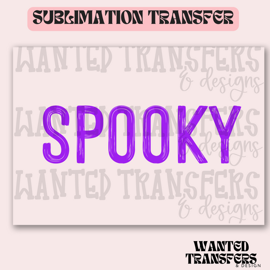 Purple Spooky Exclusive Sublimation Transfer