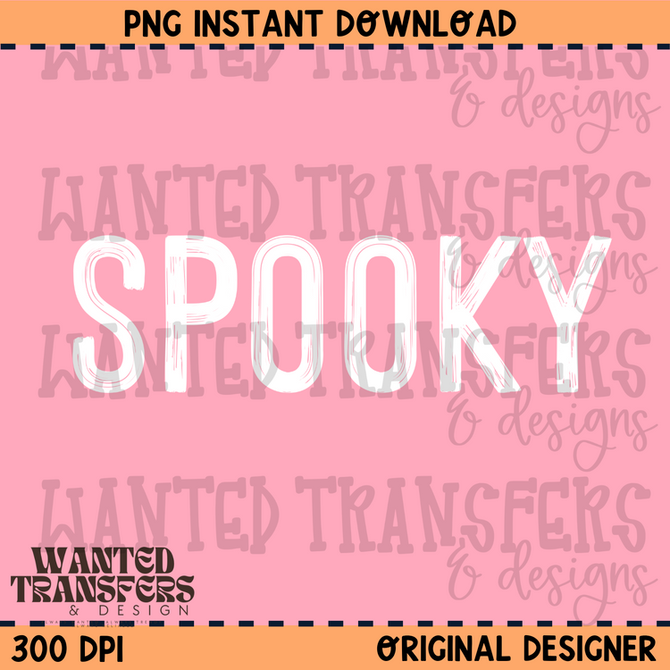 White Spooky PNG Digital Download