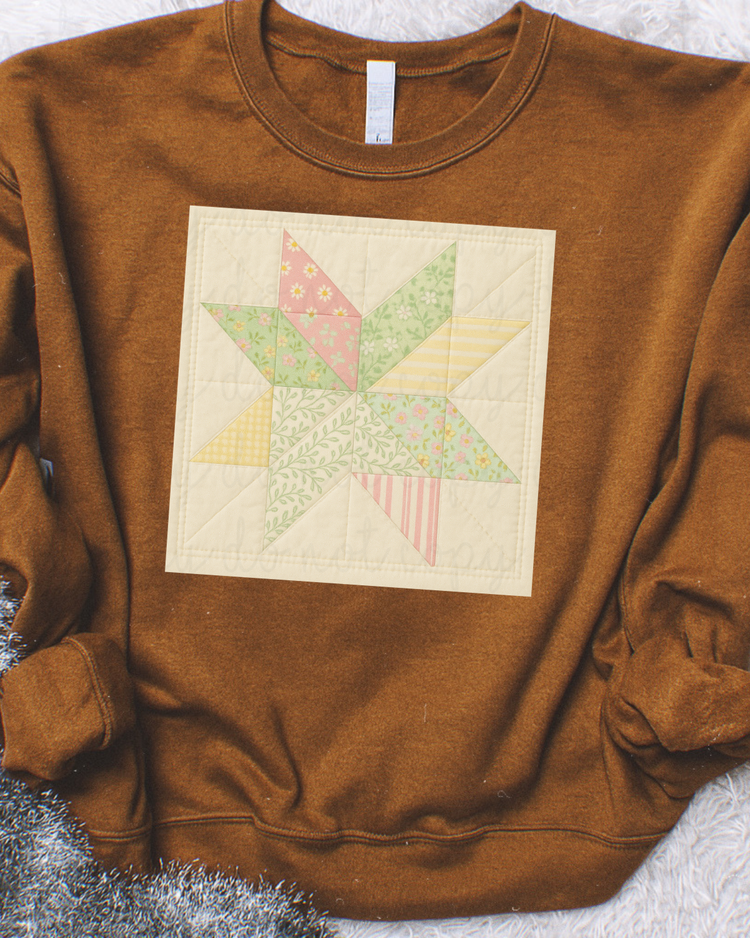 Spring Quilt Patch DTF Transfer