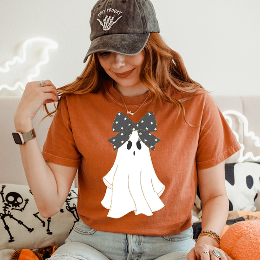 Star Bow Ghost DTF Transfer