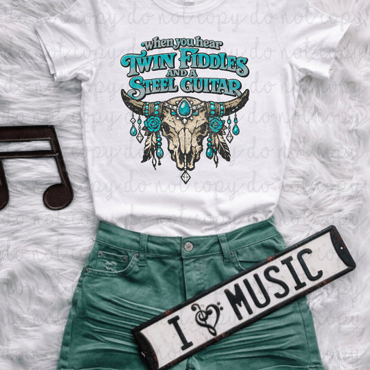 Steel Guitar DTF Transfer