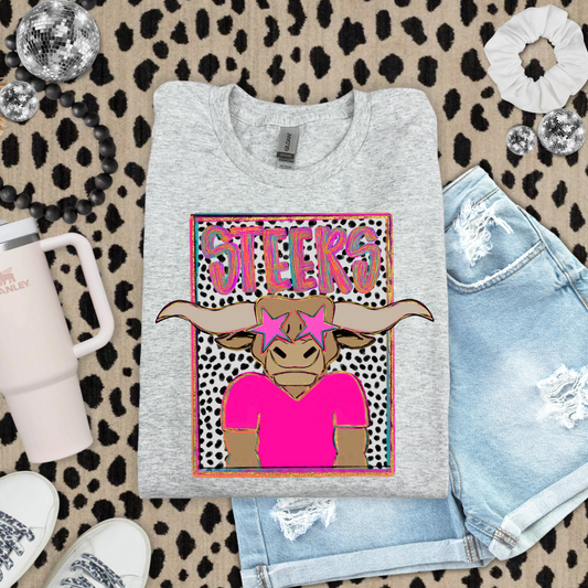 Preppy Steers DTF Transfer