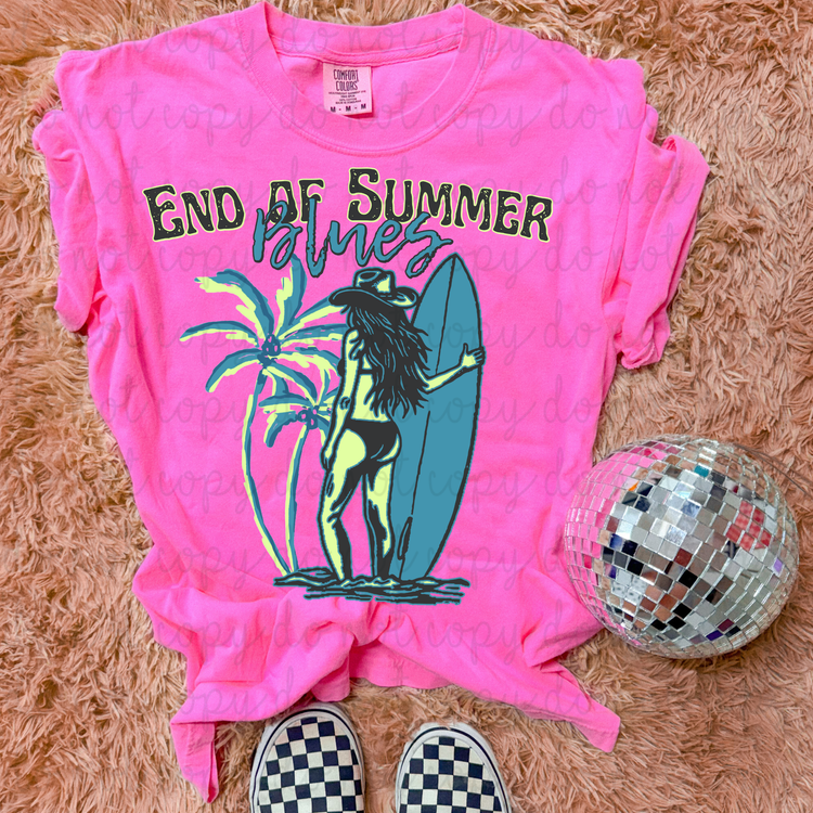 End Of Summer Blues DTF Transfer