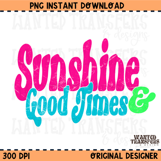 Sunshine & Good Times PNG Digital Download