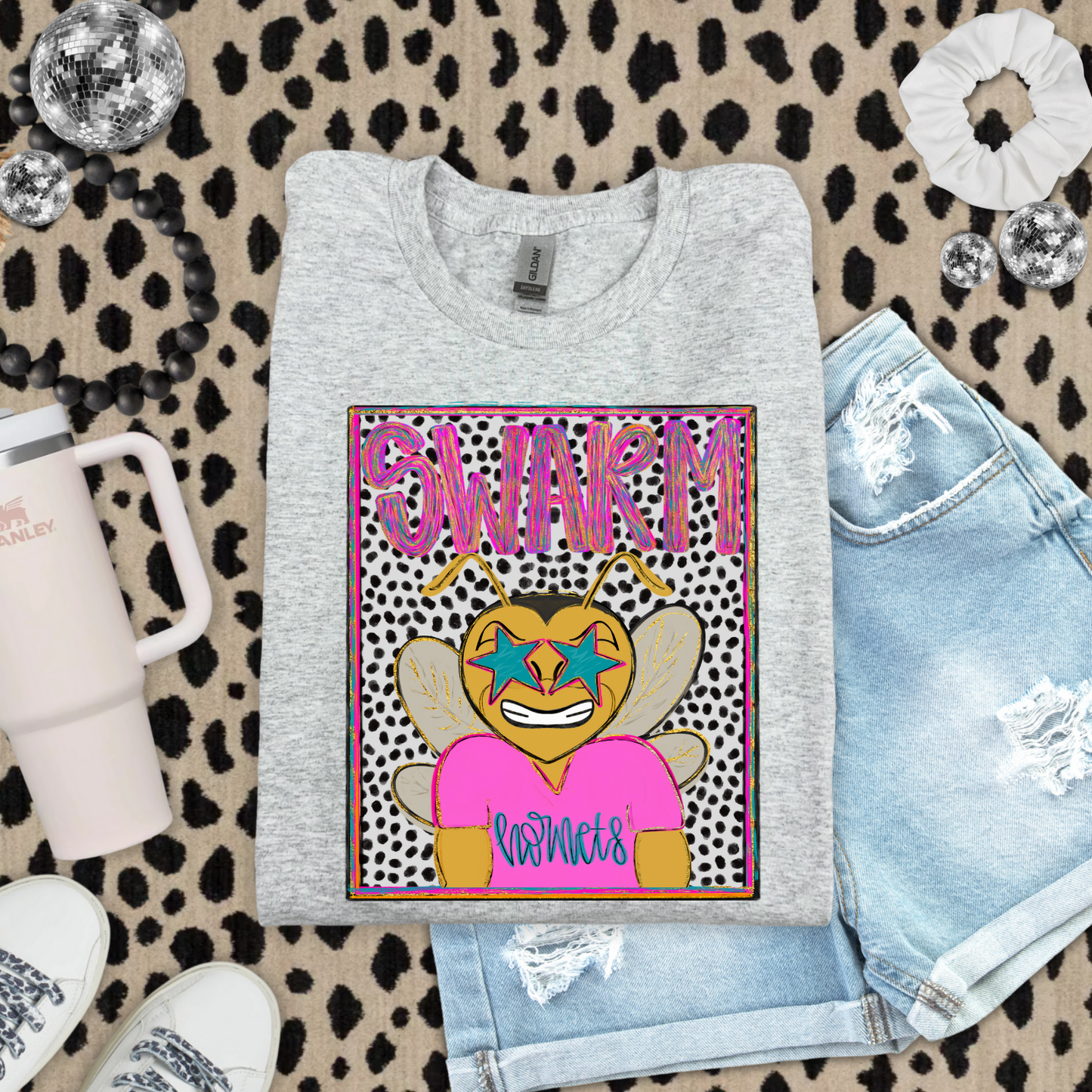 Preppy Swarm DTF Transfer