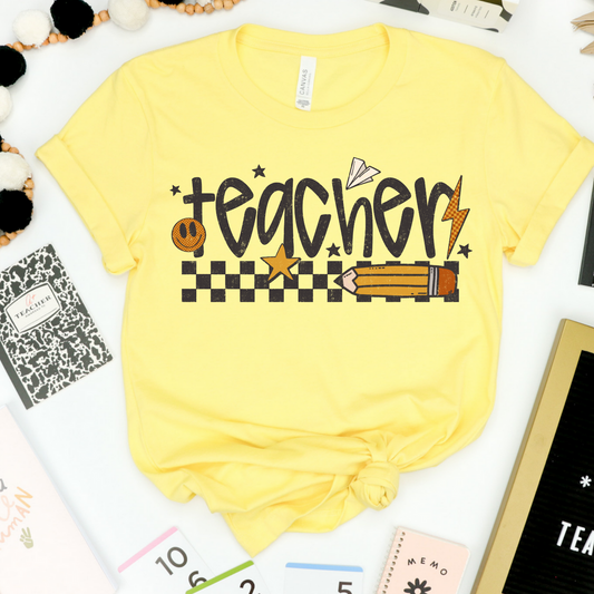 Retro Teacher DTF Transfer