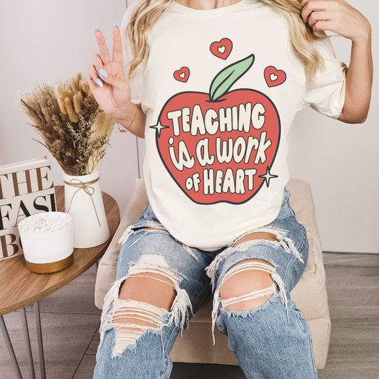 Teaching is a Work of Heart DTF Transfer