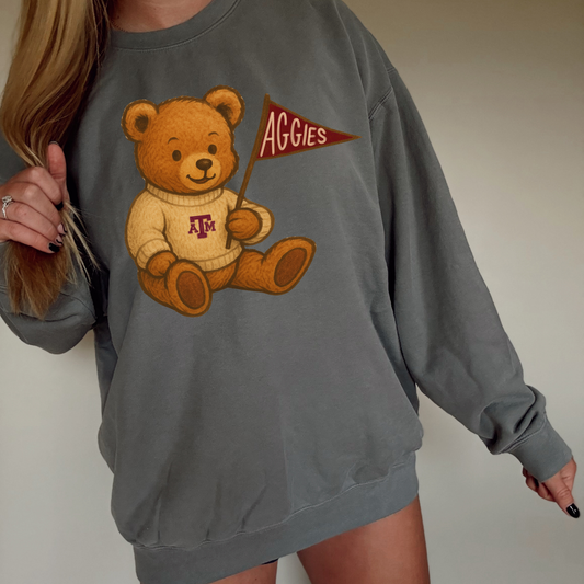 Teddy Mascot ATM Aggies DTF Transfer