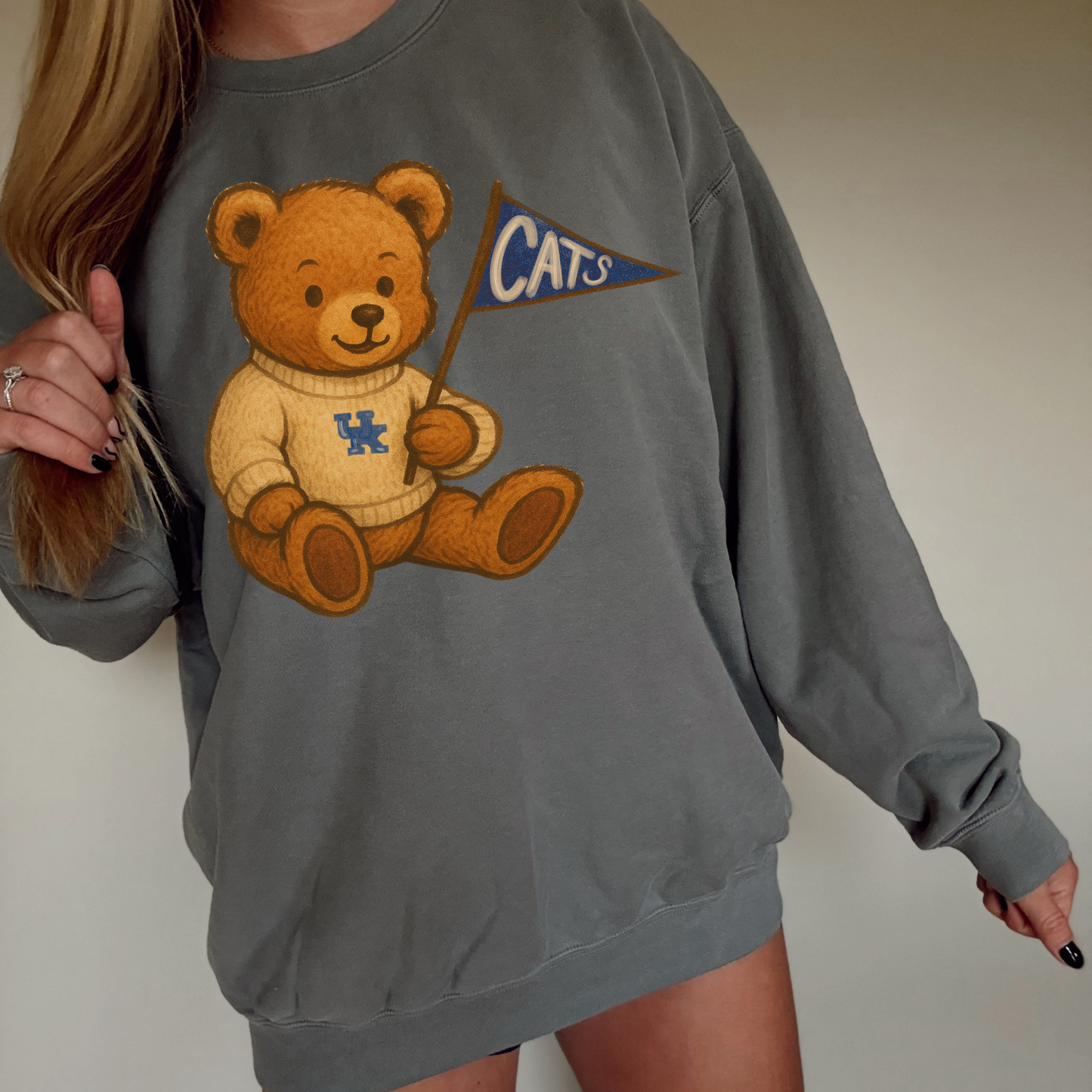 Teddy Mascot Kentucky Wildcats DTF Transfer