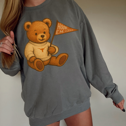 Teddy Mascot Longhorns DTF Transfer