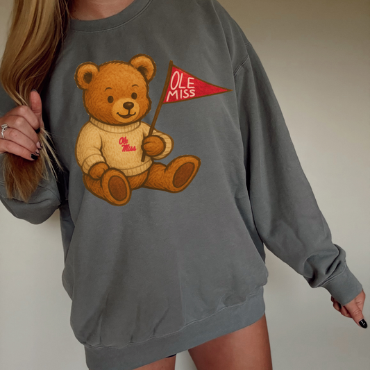Teddy Mascot Ole Miss DTF Transfer