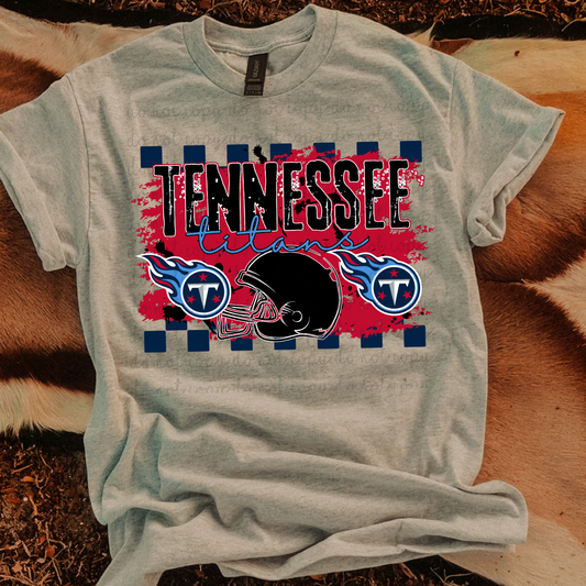 Checkered Tennessee Titans DTF Transfer