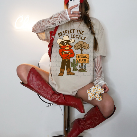 Respect the Locals Texas Tech DTF Transfer