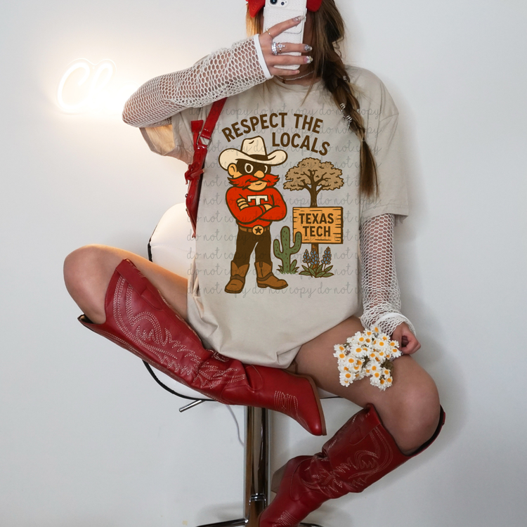 Respect the Locals Texas Tech DTF Transfer