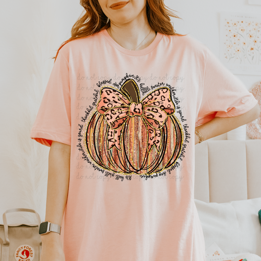 Thankful Grateful Blessed Pumpkin