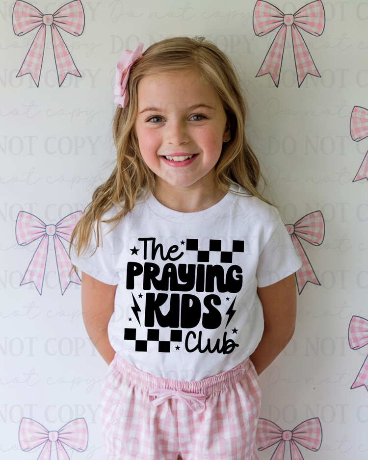 The Praying Kids Club (Black) DTF Transfer