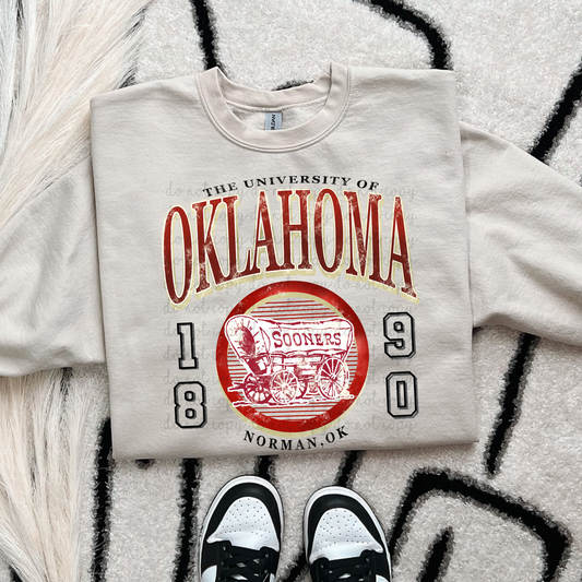The University Of Oklahoma DTF Transfer