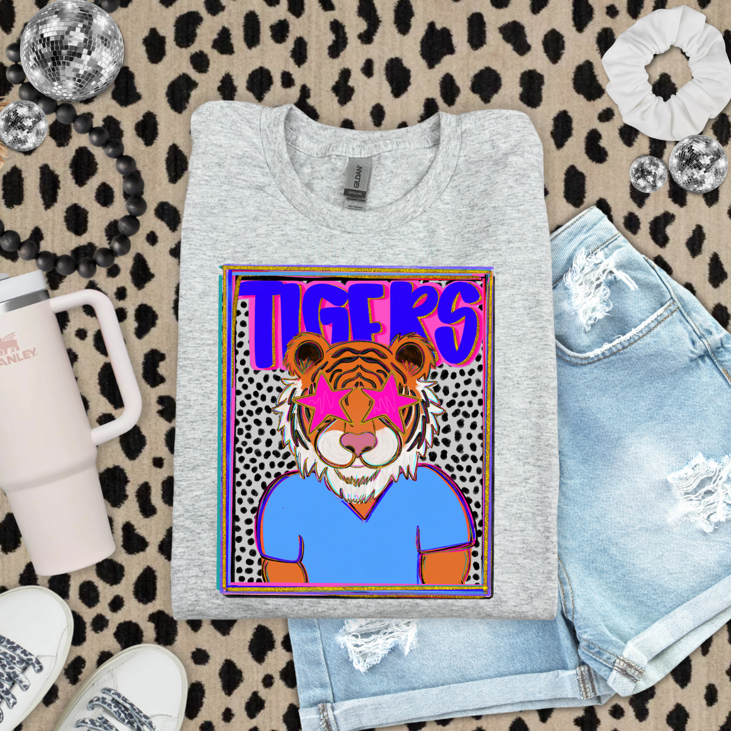 Preppy Tigers (Blue) DTF Transfer