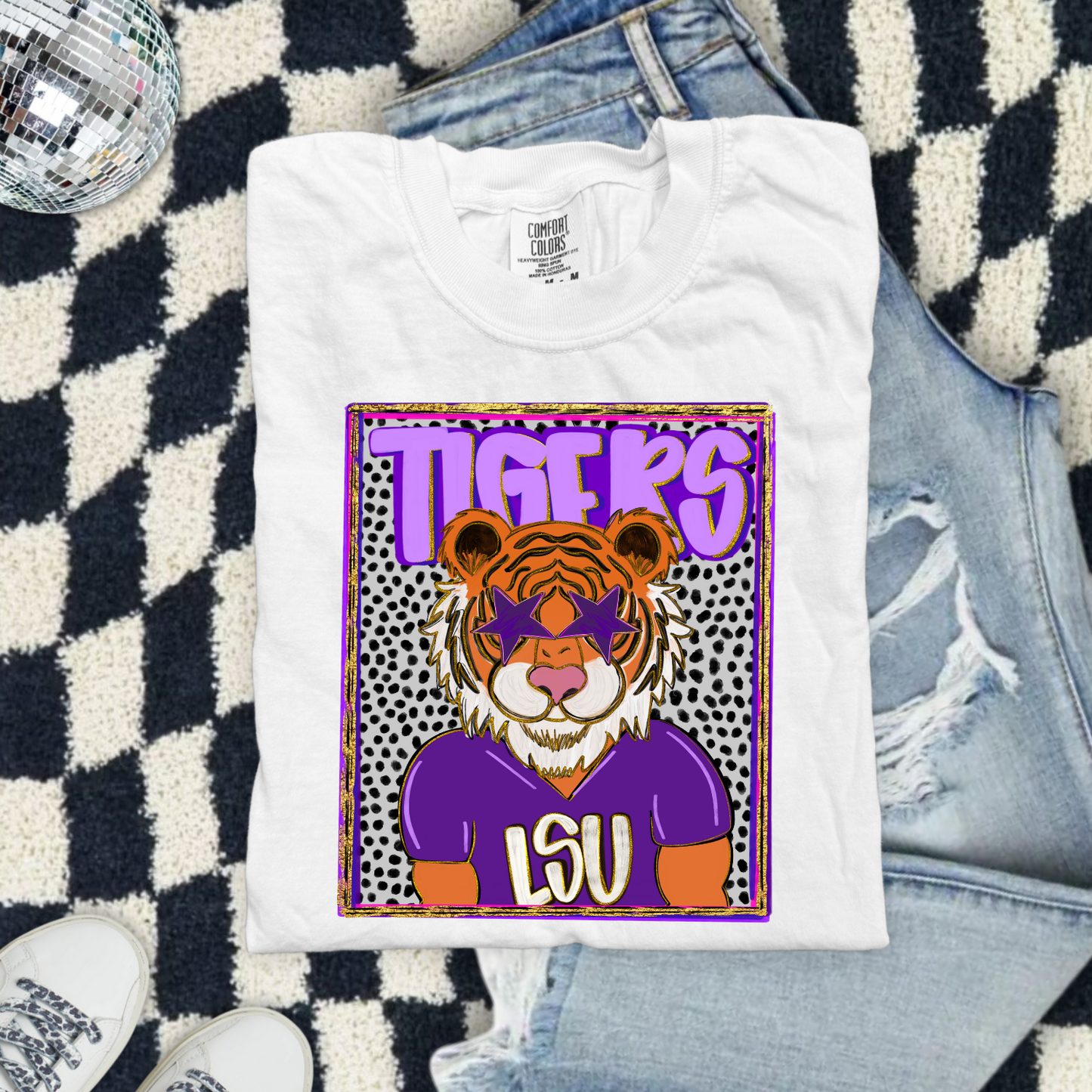 Preppy LSU Tigers DTF Transfer