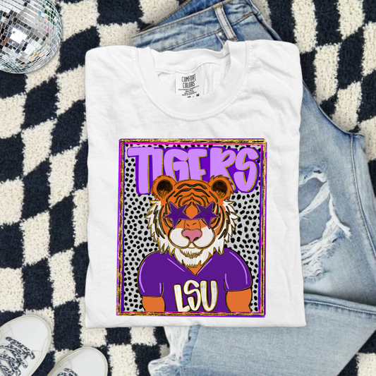 Preppy LSU Tigers DTF Transfer