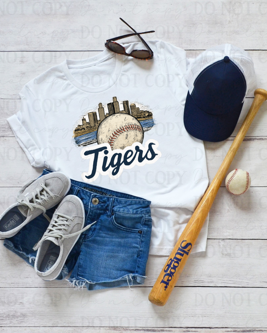 Baseball Tigers DTF Transfer