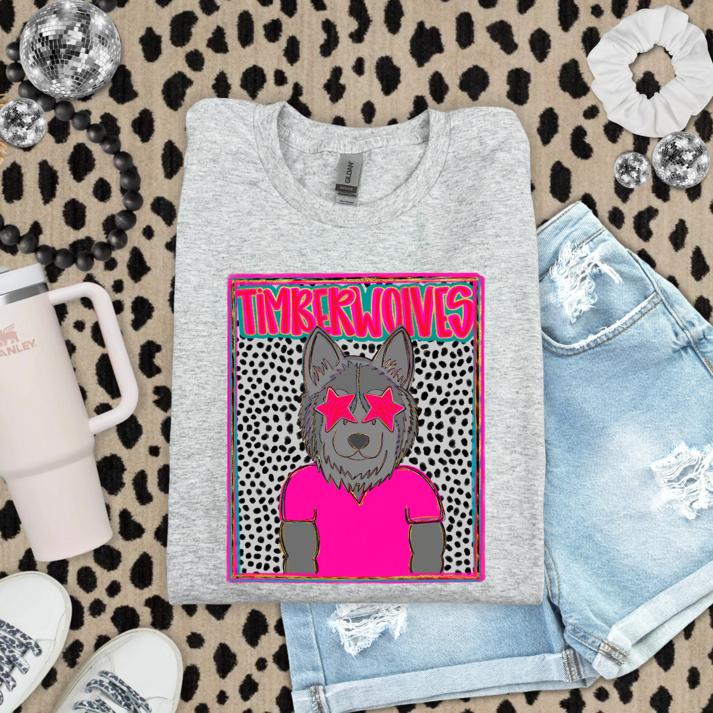 Preppy Timberwolves DTF Transfer