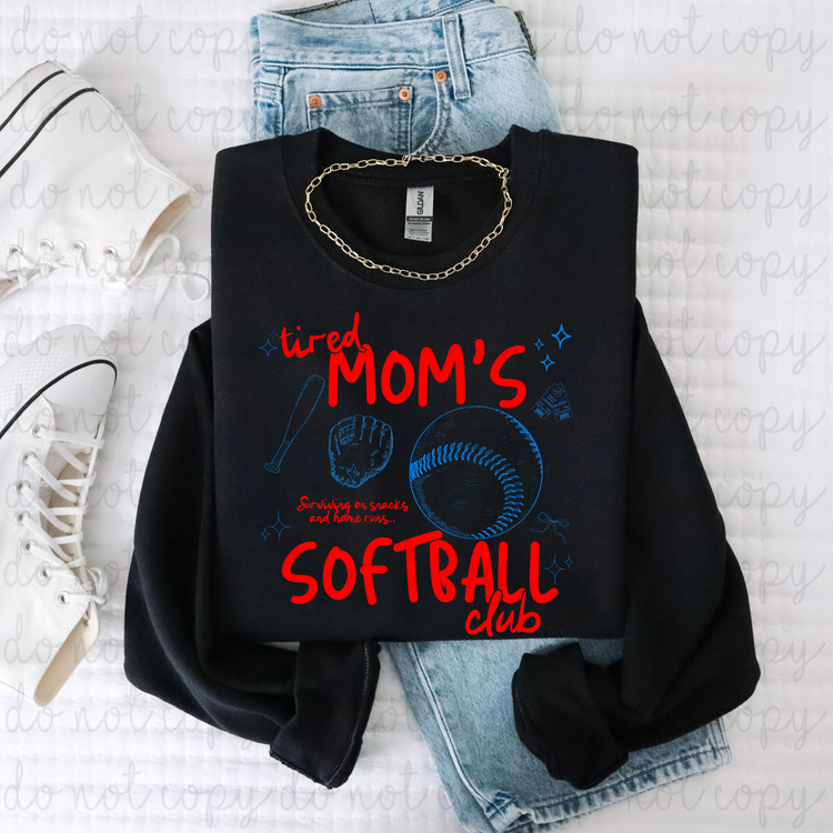 Tired Moms Softball Club DTF Transfer