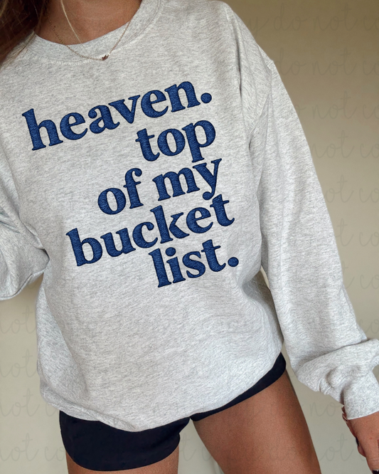 Top Of My Bucket List DTF Transfer