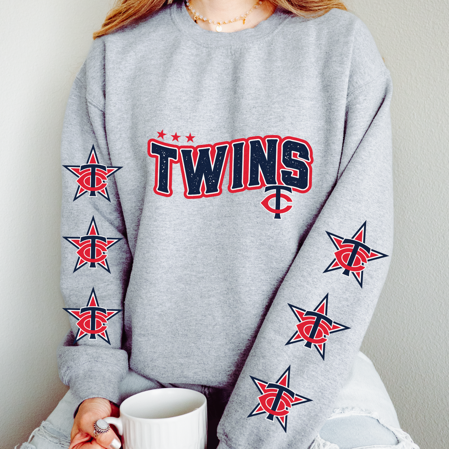 Twins Star DTF Transfer (BOTH SLEEVE + FRONT)