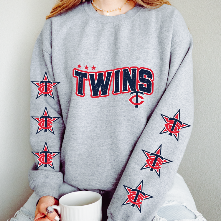 Twins Star DTF Transfer (BOTH SLEEVE + FRONT)