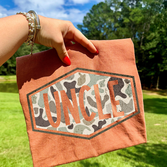 Camo Patch Uncle DTF Transfer