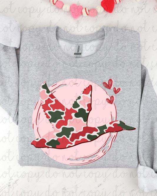 Valentine Camo Mallard DTF Transfer