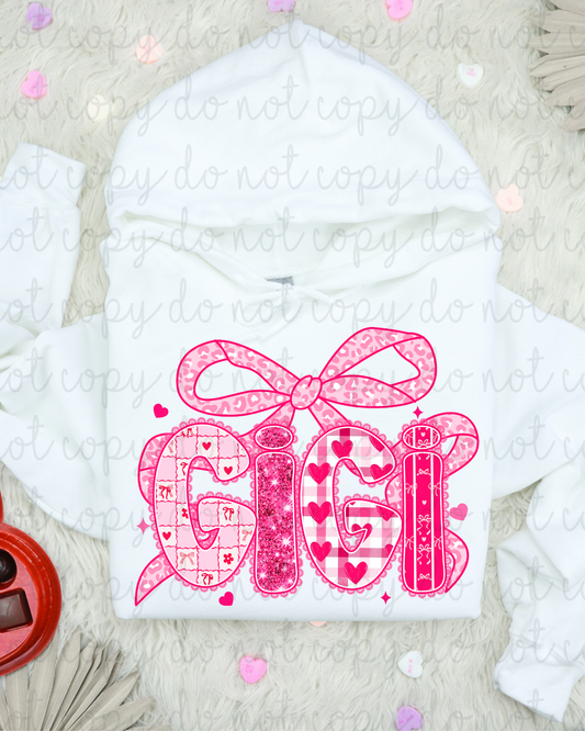 Valentine Pink Lace Gigi DTF Transfer