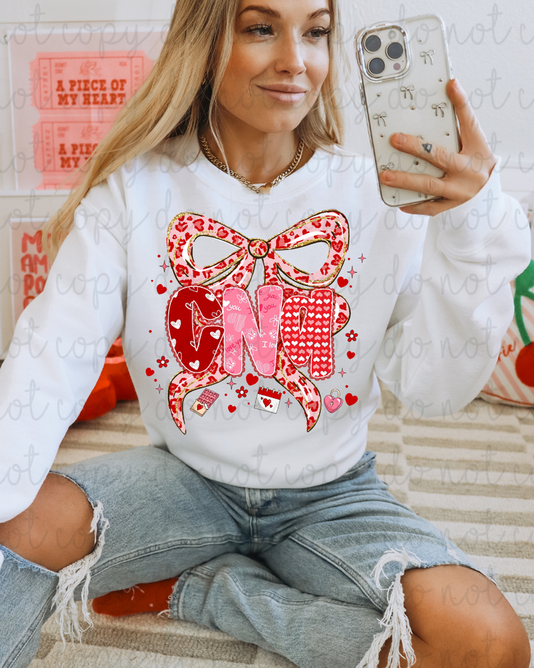 Valentine Red Lace CNA DTF Transfer