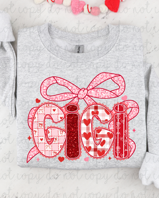 Valentine Red Lace Gigi DTF Transfer