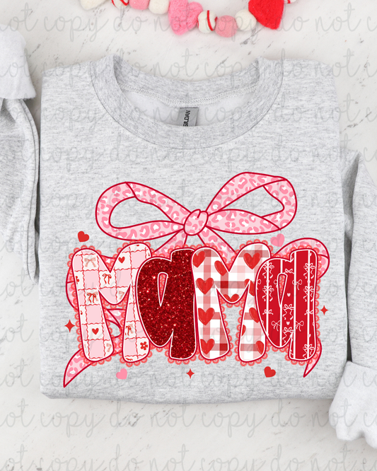 Valentine Red Lace Mama DTF Transfer