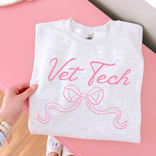 Vet Tech Pink Coquette DTF Transfer
